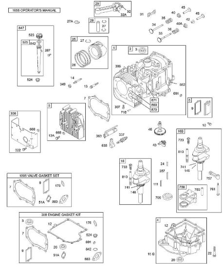 E - Cilindro, pistone/anello, albero motore, set guarnizioni, coppa B&S - 28 €¦ 28B707-1146-E1 brand Stihl